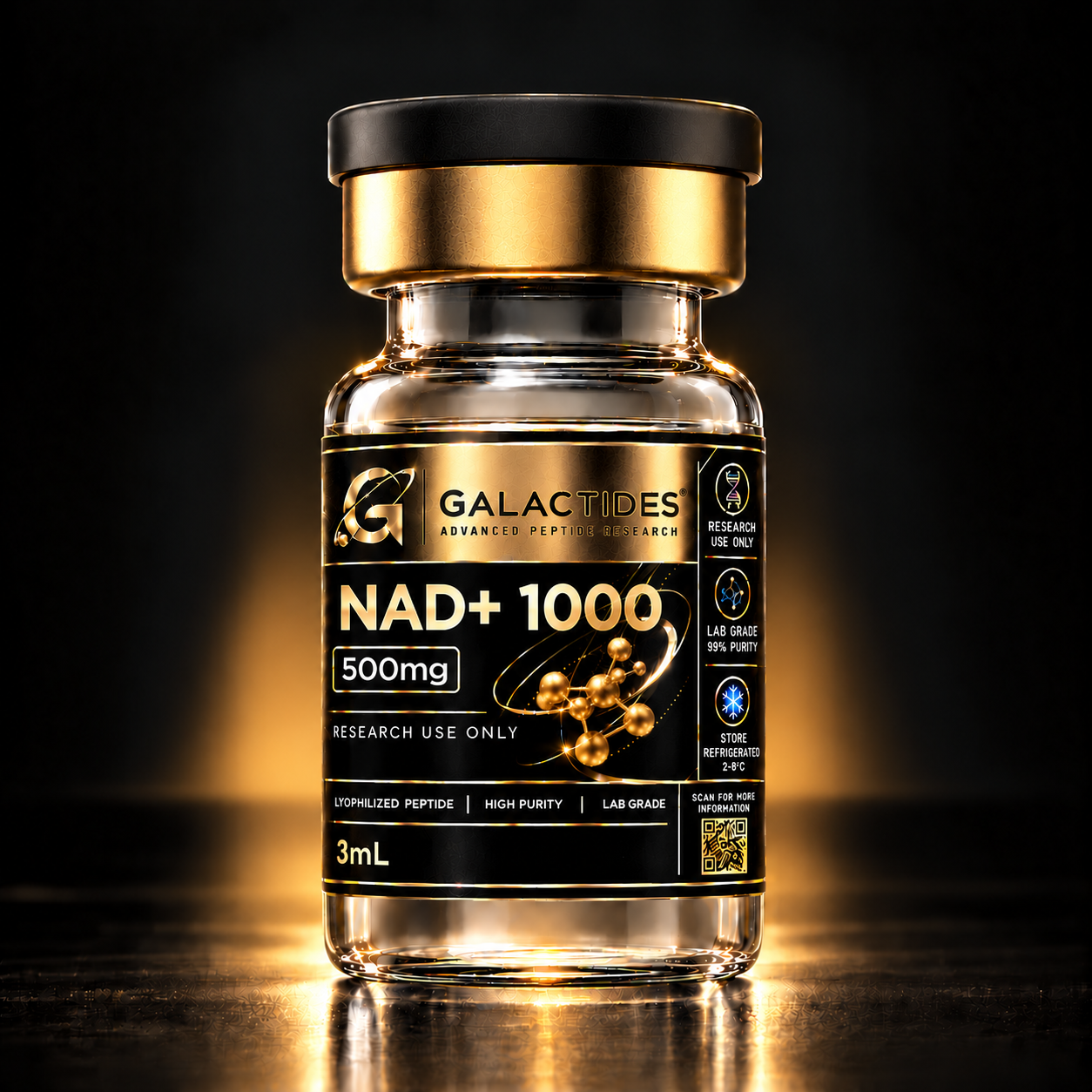 NAD+ 1000 500mg vial